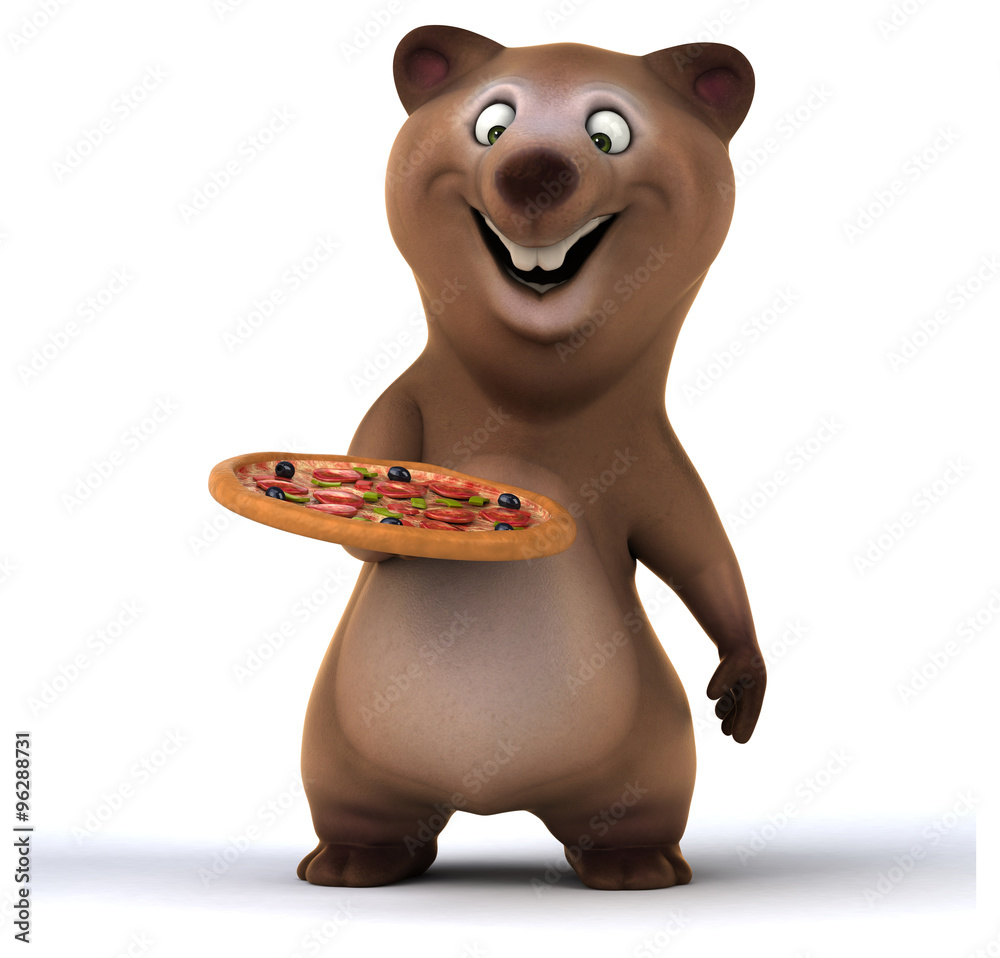 Naklejka premium Fun bear