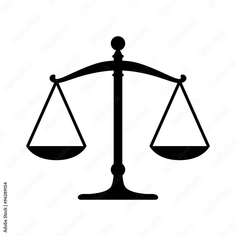Scales of justice flat icon for apps and websites Stock Vector | Adobe ...