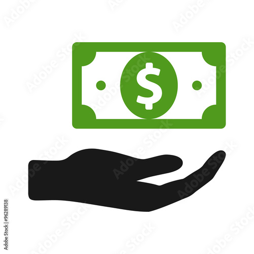 Give money to charity flat icon for apps and websites