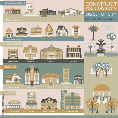 Big set with City Infographic Objects. 