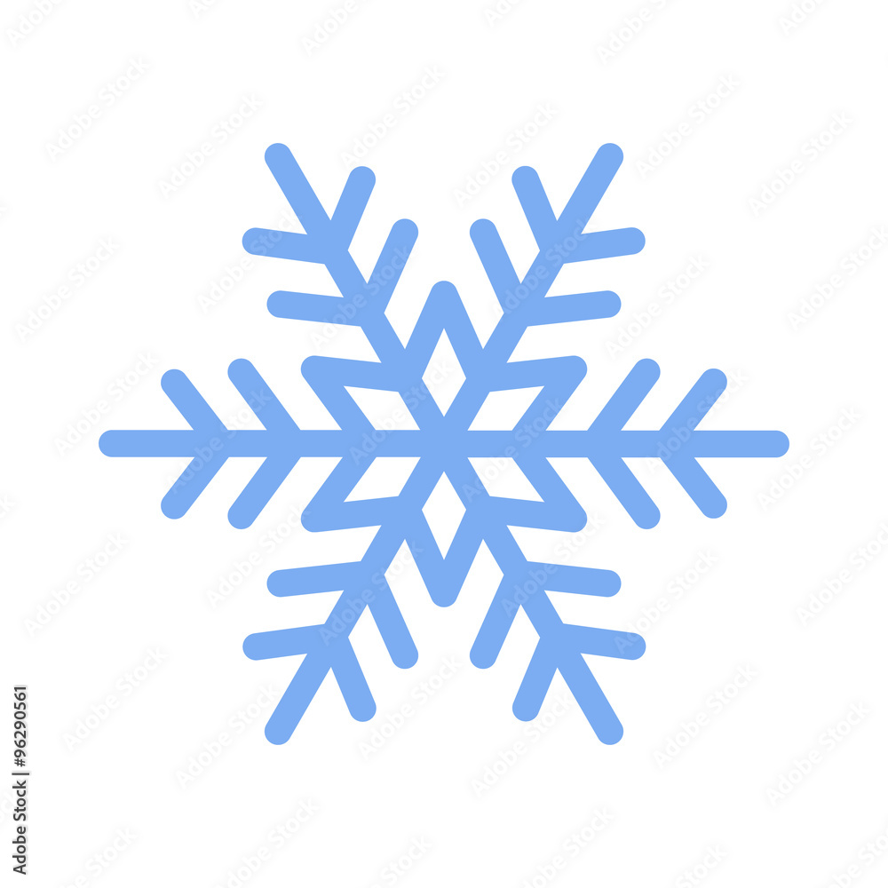 Perfect winter snowflake with star line art icon for apps and websites Perfect winter snowflake with star line art icon for apps and websites
