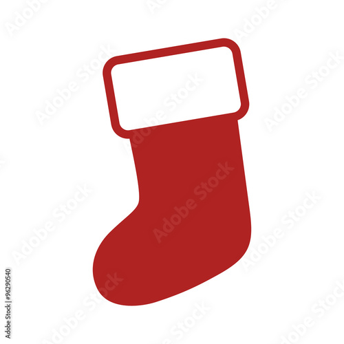Christmas stocking stuffer sock flat icon for apps and websites