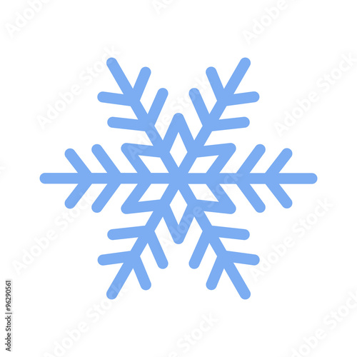 Perfect winter snowflake with star line art icon for apps and websites