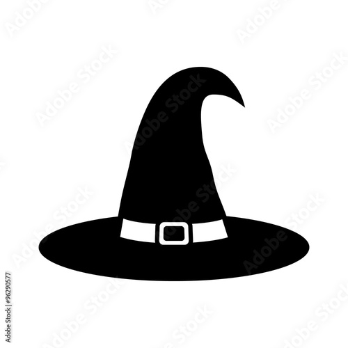Halloween witch's hat flat icon for Halloween apps and websites