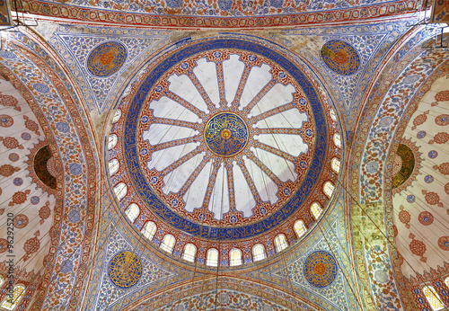 Internal view of Blue Mosque  Sultanahmet  Istanbul