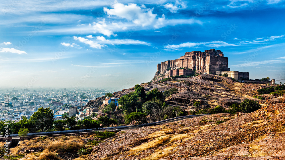 Fototapeta premium Mehrangarh Fort, Jodhpur, Rajasthan, India