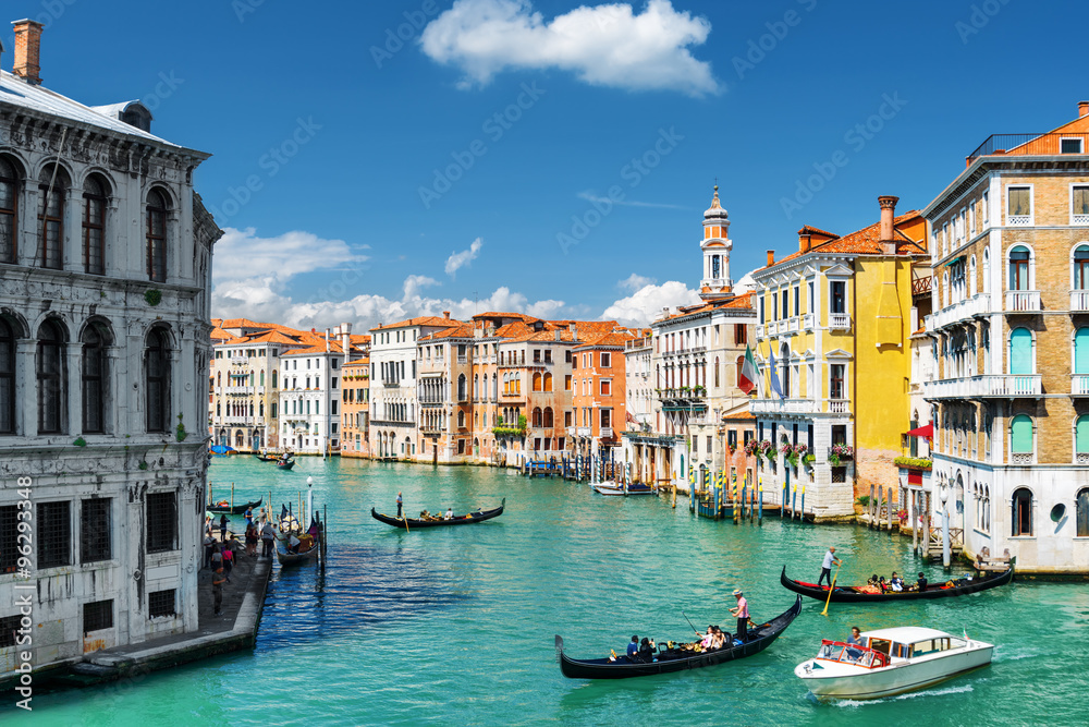 The Palazzo dei Camerlenghi and the Grand Canal in Venice, Italy