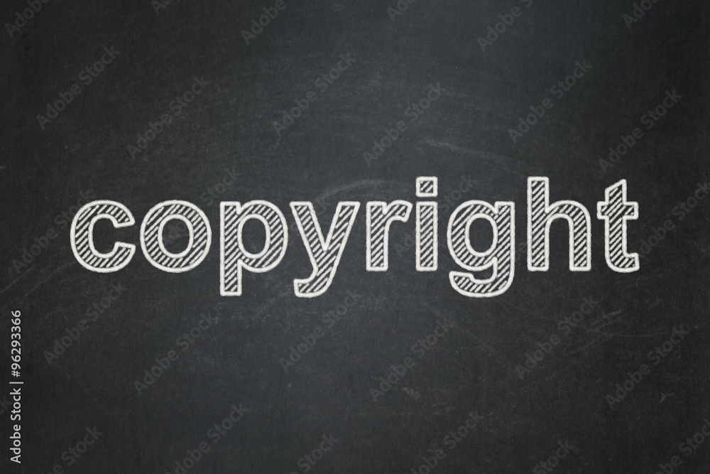 Obraz premium Law concept: Copyright on chalkboard background
