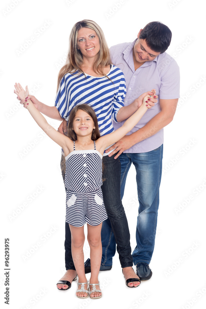 Happy parents and daughter Happy parents and daughter
