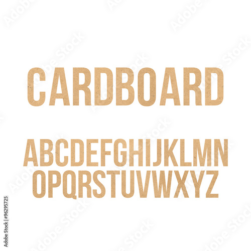 Cardboard paper alphabet