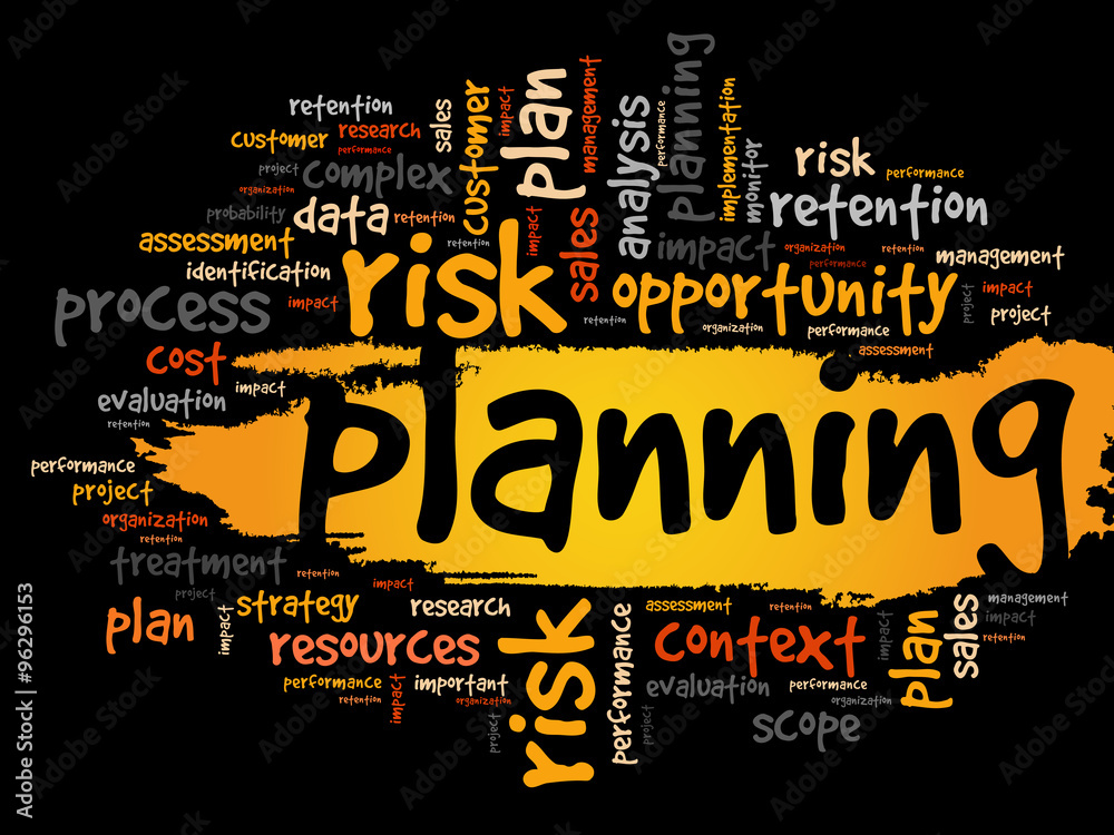 PLANNING word cloud, business concept background