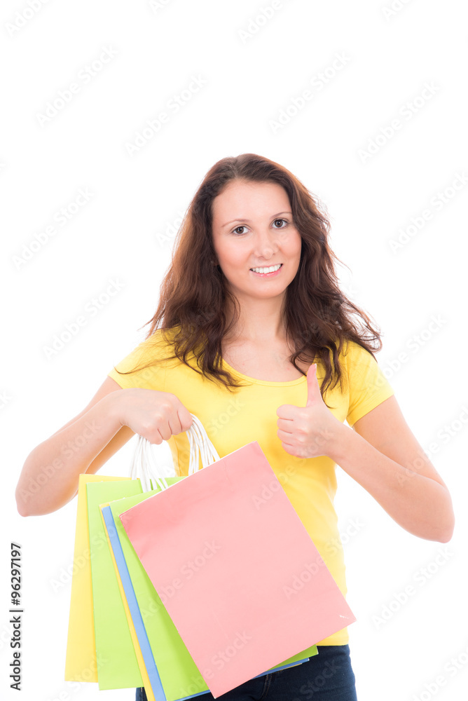 Frau mit Einkaufstaschen