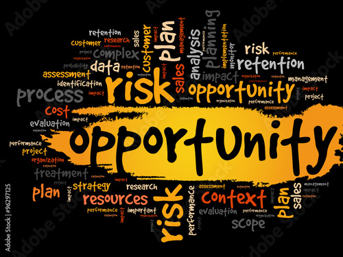 Opportunity and success word cloud, business concept