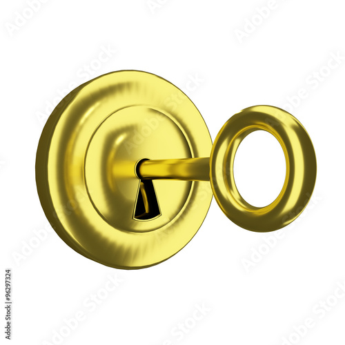 Foto Room key is in the lock