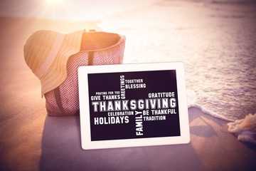 Composite image of thanksgiving words