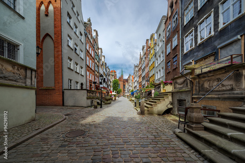 Architecture of Mariacka street in Gdansk photo