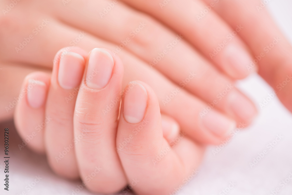 Pleasant woman making hand massage 