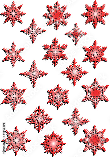 eighteen red snowflakes collection