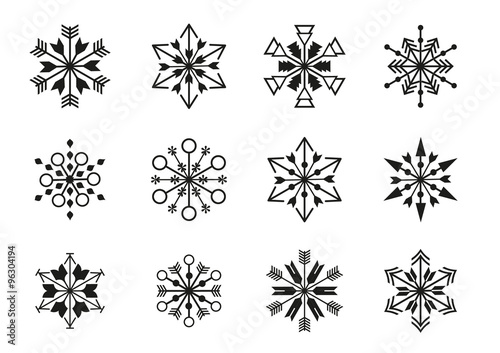 Set of Snowflakes - Schneeflocken 