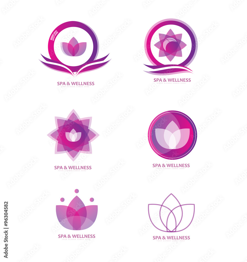 Spa logo icon set