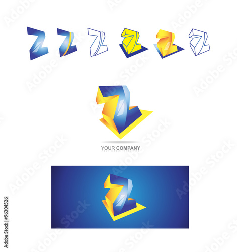 Alphabet letter z logo icon