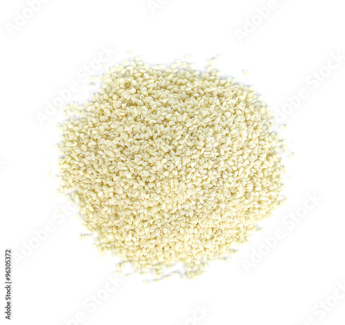Pile of dried Sesame Seed isolated on a white background