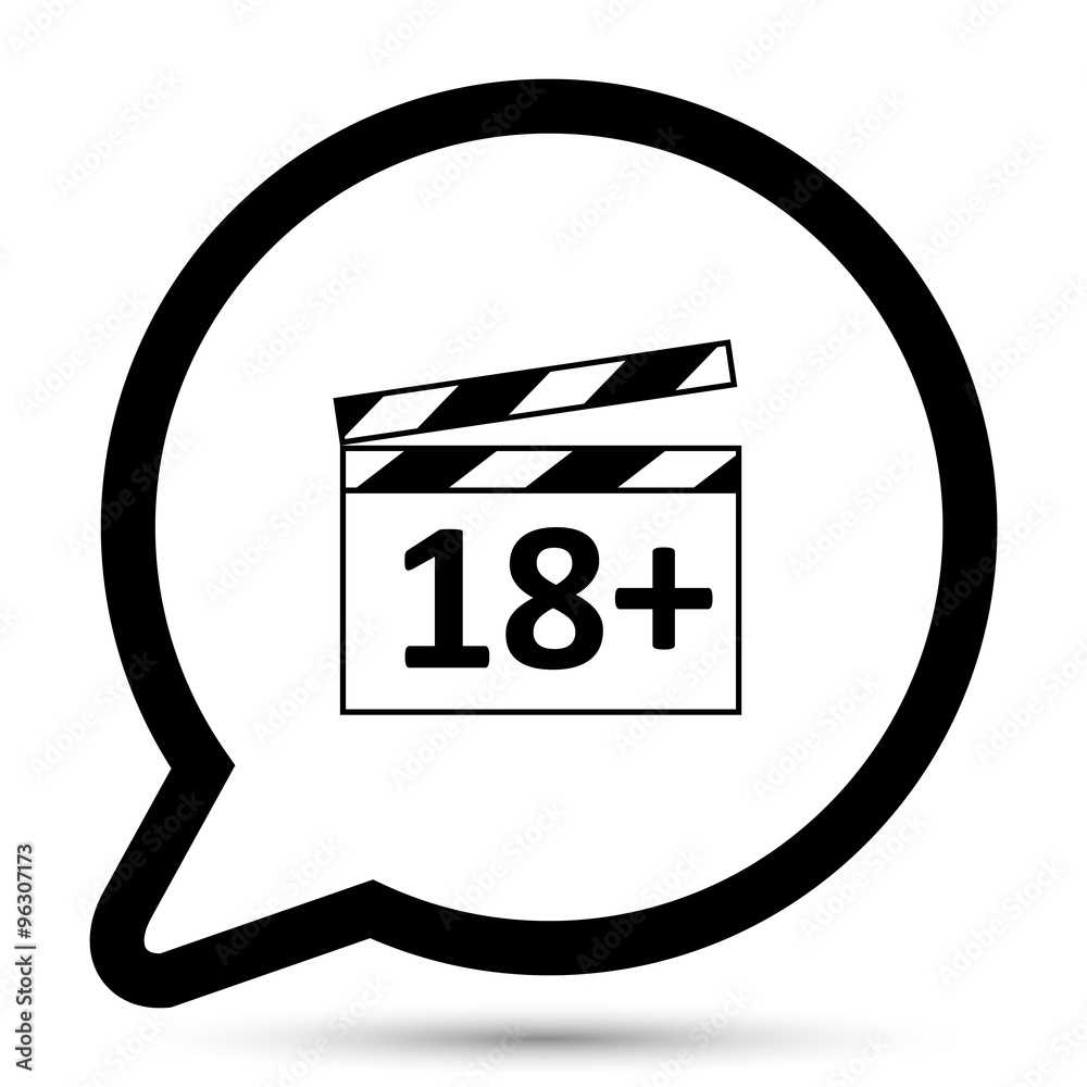 Vector bubble. XXX. Video 18+. Stock Vector | Adobe Stock