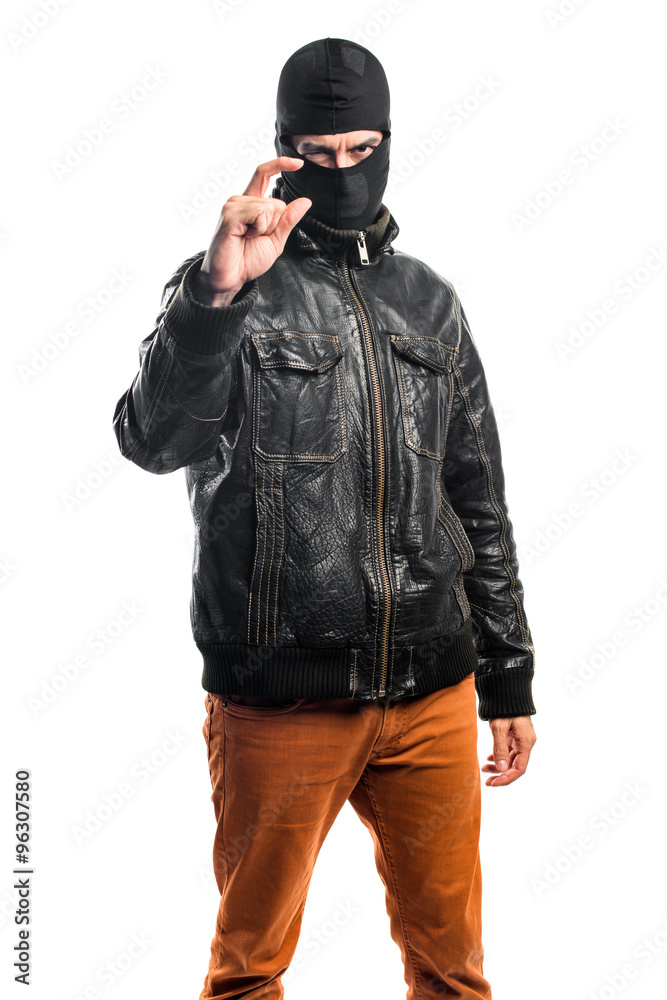 Robber doing tiny gesture Robber doing tiny gesture