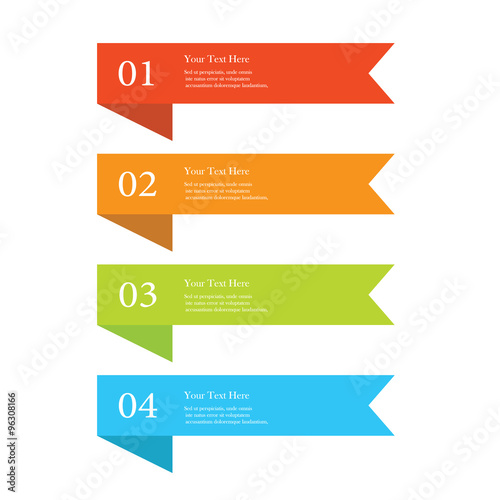 Set of ribbon banners