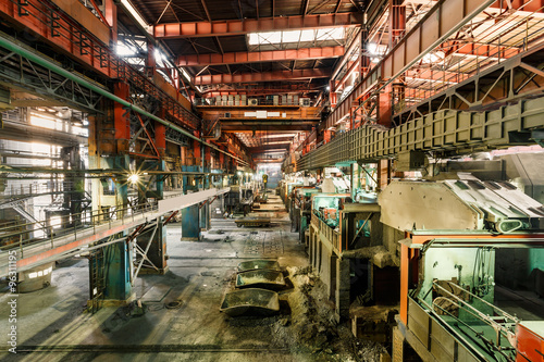Metal smelting Steel mills factory scene © ABCDstock