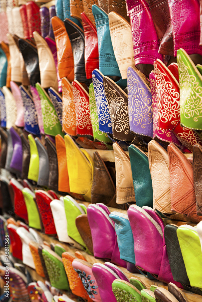 Morroccan Leather Slippers at the souk Morroccan Leather Slippers at the souk