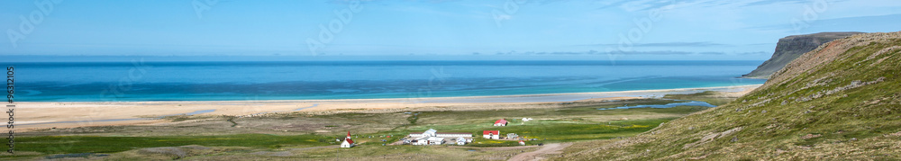 Breidavik village in Patreksfjordur, Westfjords, Iceland