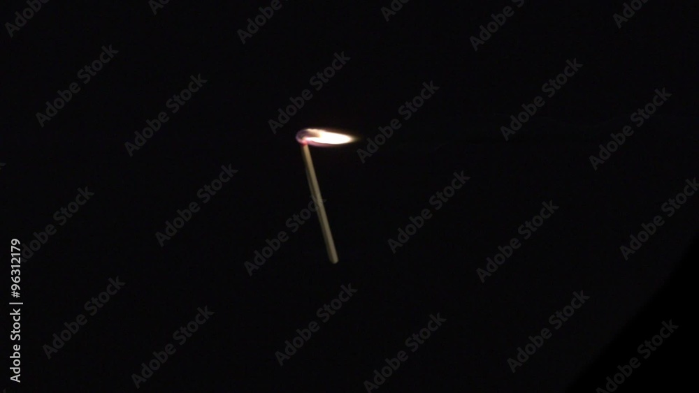 burning matchstick falling shooting with high speed camera, phantom flex.