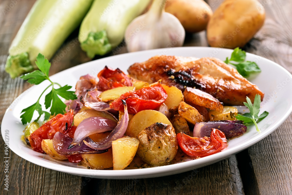 Grilled vegetable with chicken breast Grilled vegetable with chicken breast