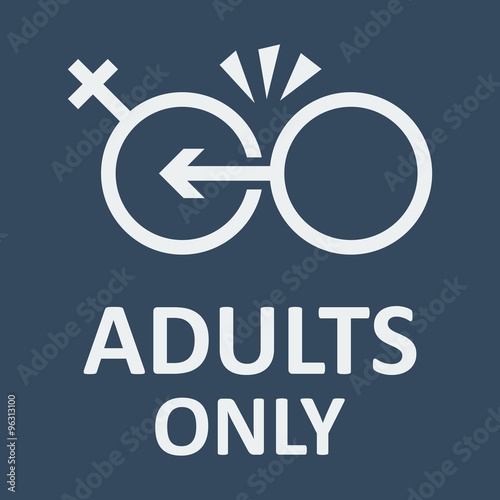 Vector postcard. Color background. Sex. Flat blue.