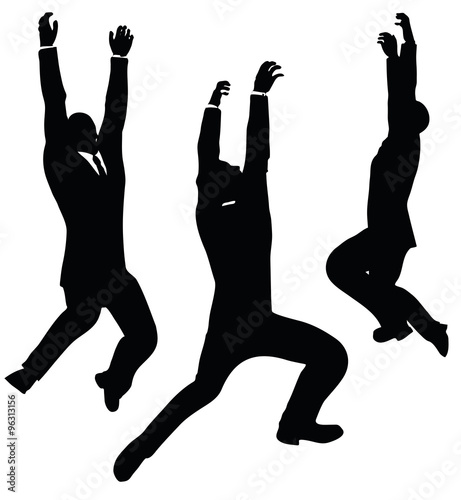 businessman hanging