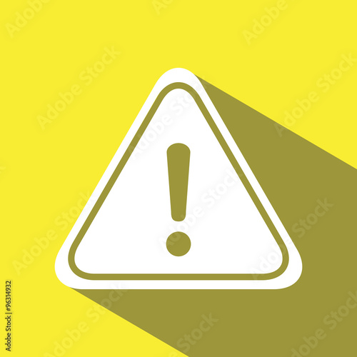 Exclamation danger sign