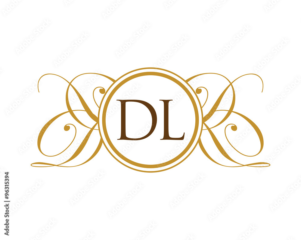 DL Luxury Ornament Initial logo DL Luxury Ornament Initial logo