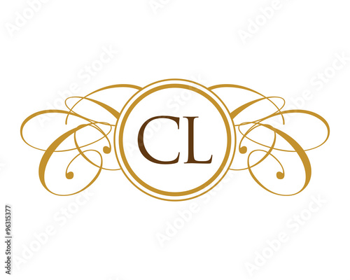 CL Luxury Ornament Initial logo