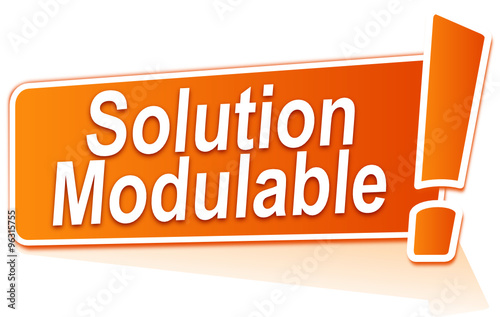 solution modulable sur étiquette orange photo