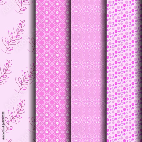 Pink and white patterns