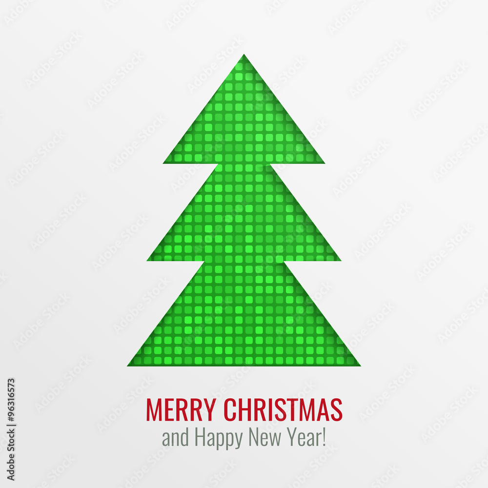 Christmas tree cut out vector background Christmas tree cut out vector background