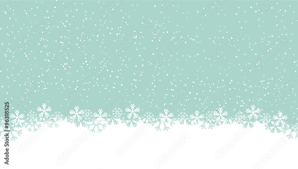 Fototapeta premium cyan snowflake background