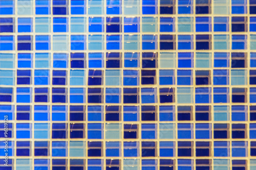 Blue tone mosaic tiles seamless