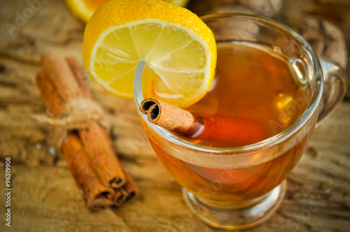 Hot wine for winter and Christmas with delicious orange and spices
