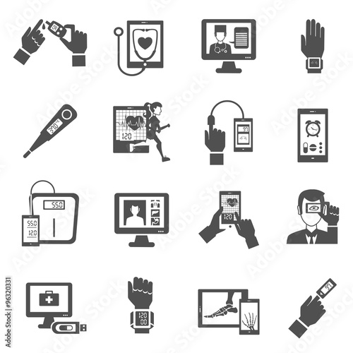 Digital Health Icons Set