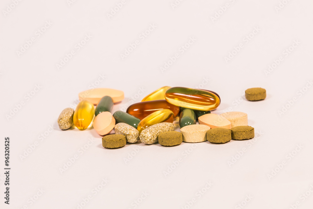Close up medicine pill and capsule Close up medicine pill and capsule