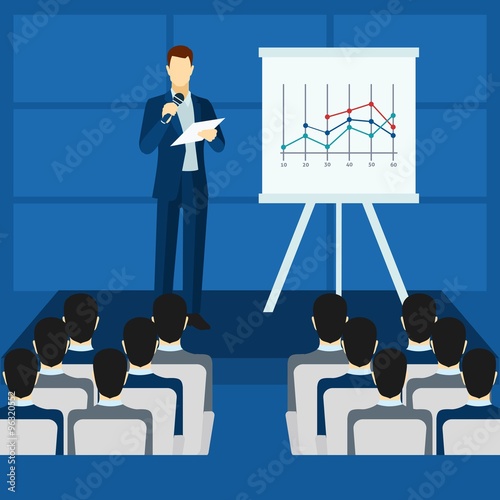 Public People Speaking From Podium Poster