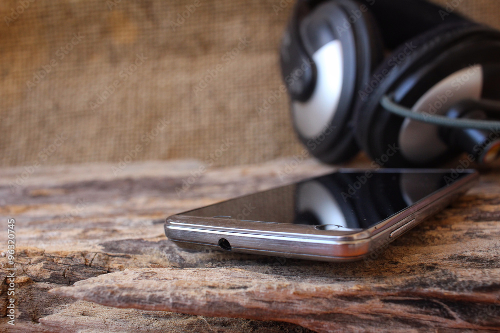 Smart phone with headphone Smart phone with headphone
