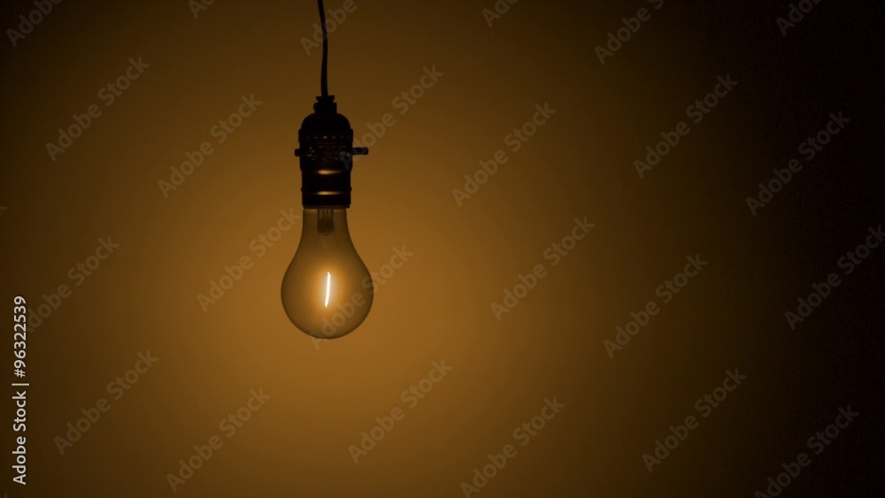 Light bulb hanging in the air shooting with high speed camera, phantom flex.